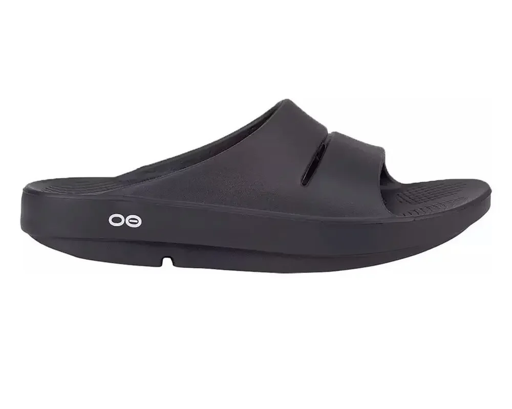 OOFOS Ooahh Recovery Slide Sandals Black Men’s Size 8 Comfort Slip-On